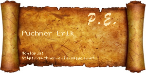 Puchner Erik névjegykártya